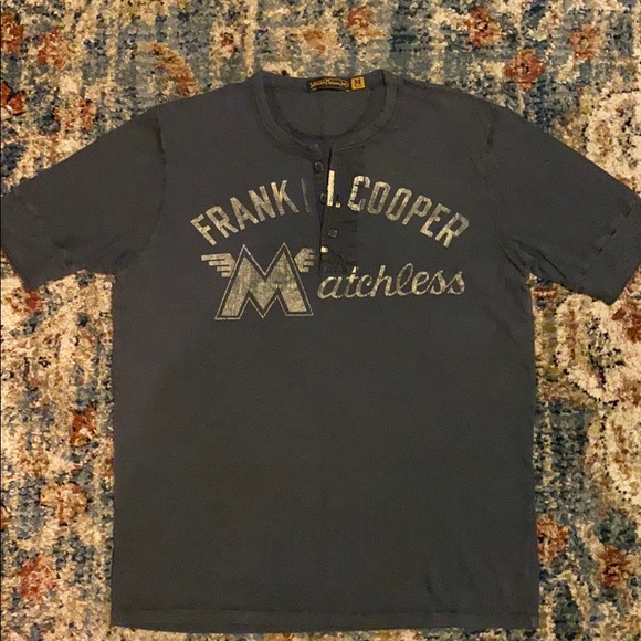 Johnson Motors vintage slub Henley tee - Picture 1 of 2